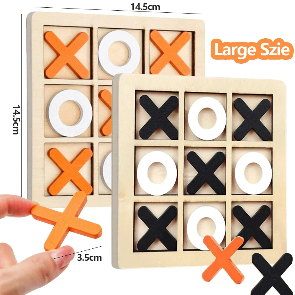 Board Game For Kids - Wooden XO Tic Tac Toe Game