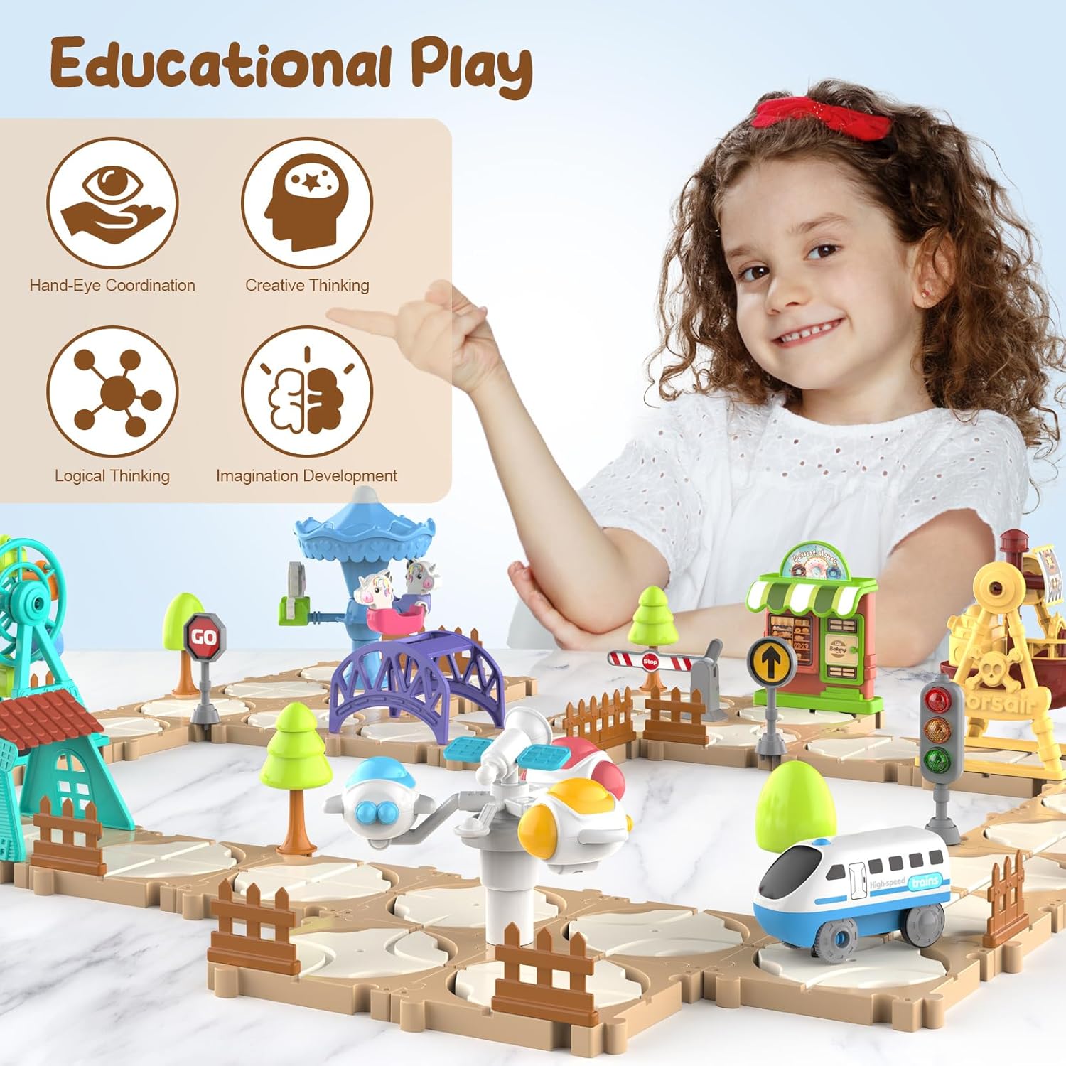 DIY Puzzle Track Car Set Assem - Board Game For Kids recension och pris
