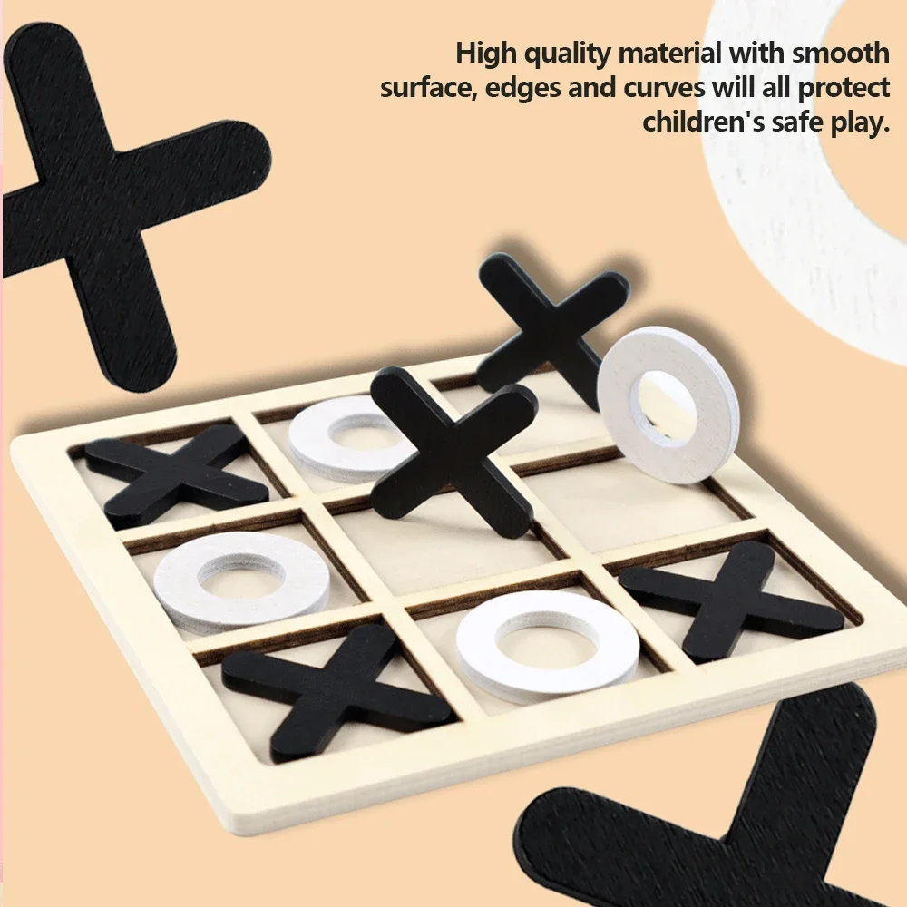 Wooden XO Tic Tac Toe Game Min - Board Game For Kids recension och pris
