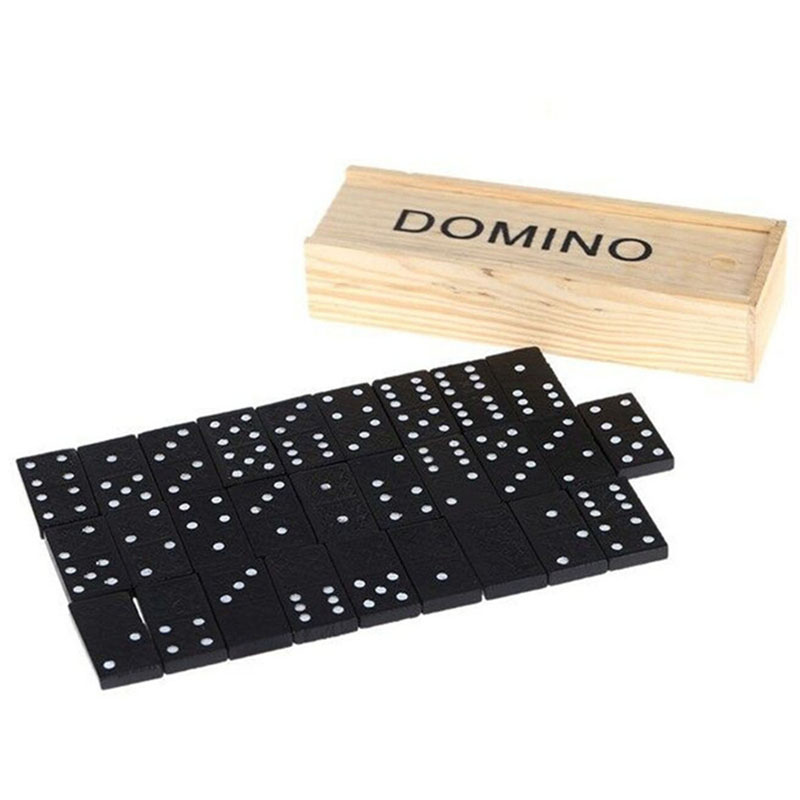 28pcs/Set Wooden Domino Board  - Board Game Land recension och pris