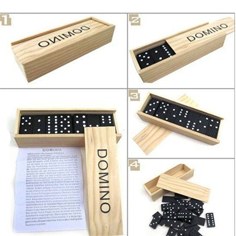 28pcs/Set Wooden Domino Board  - Board Game Land recension och pris