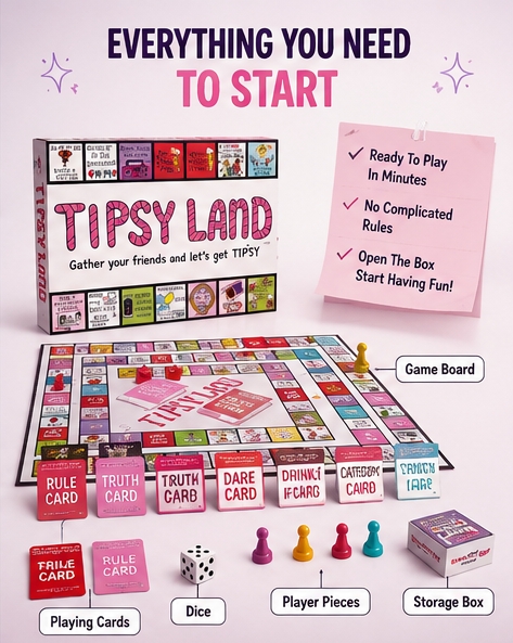 Party Gift of Tipsy Land Party - Board Game Land recension och pris