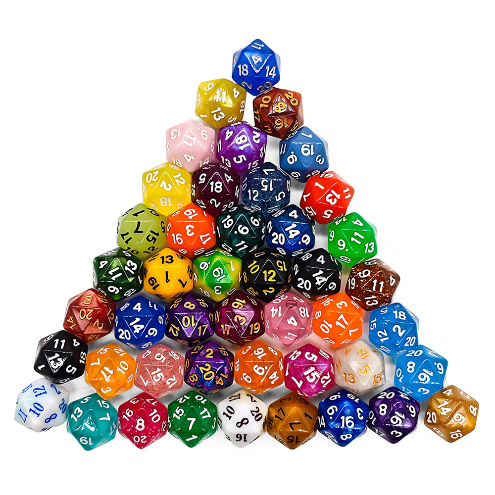 60Pcs Multi-Sided Dices Mixed  - Board Game Land recension och pris